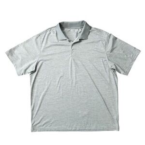 Walter Hagen Essentials Space Dye Solid Golf Pro Men's Shirt Gray Size XXL